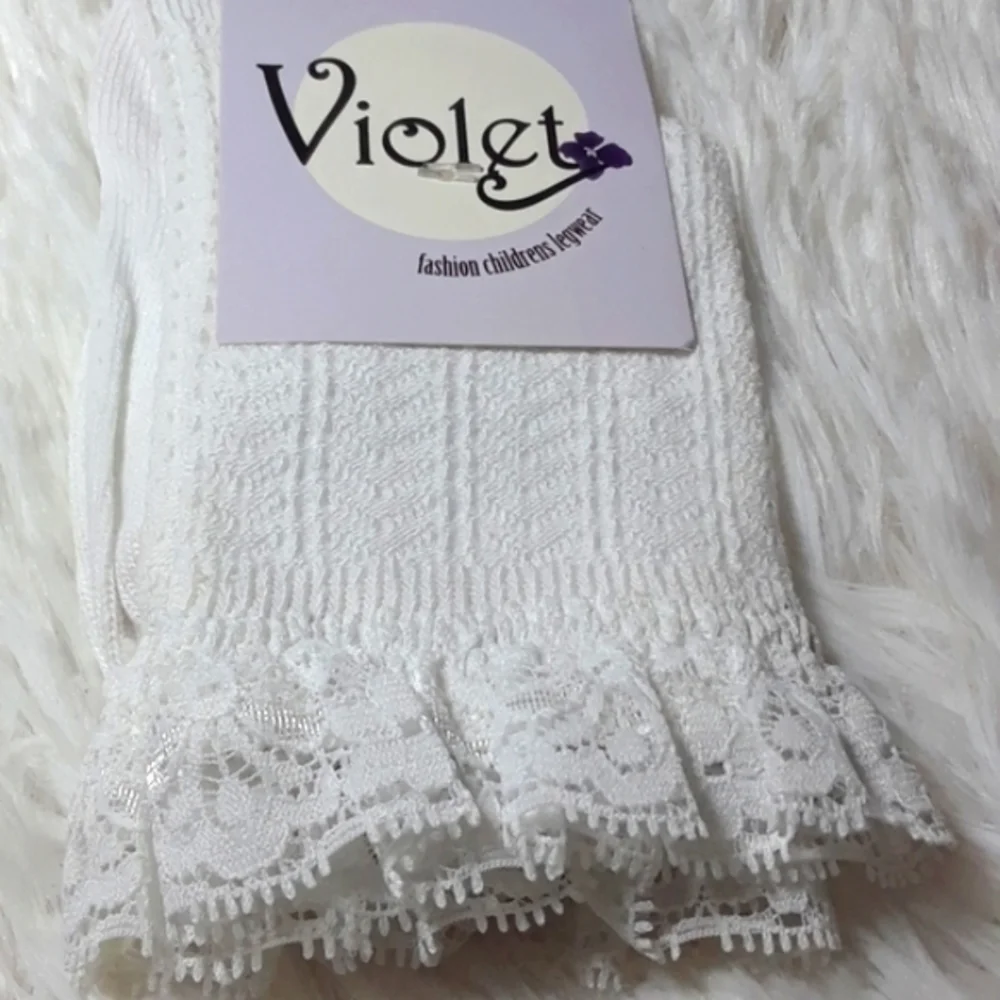 🛍Vintage Violet Girl's Lace Trim Bobby Socks